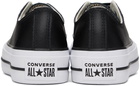 Converse Black Chuck Taylor All Star Leather Platform Low Top Sneakers