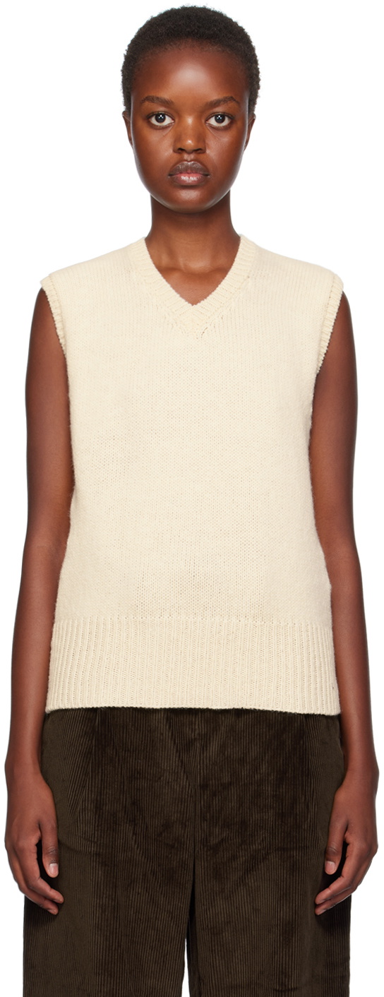 Cawley Off-White Flora Vest