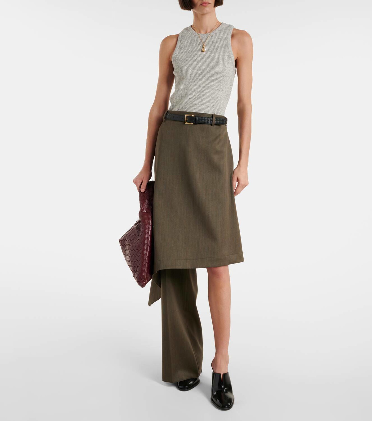 Bottega Veneta Ribbed-knit cotton tank top