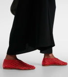The Row Mara fishnet PVC ballet flats