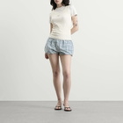 Acne Studios Women's Pebby Check Mini Shorts in Blue/White