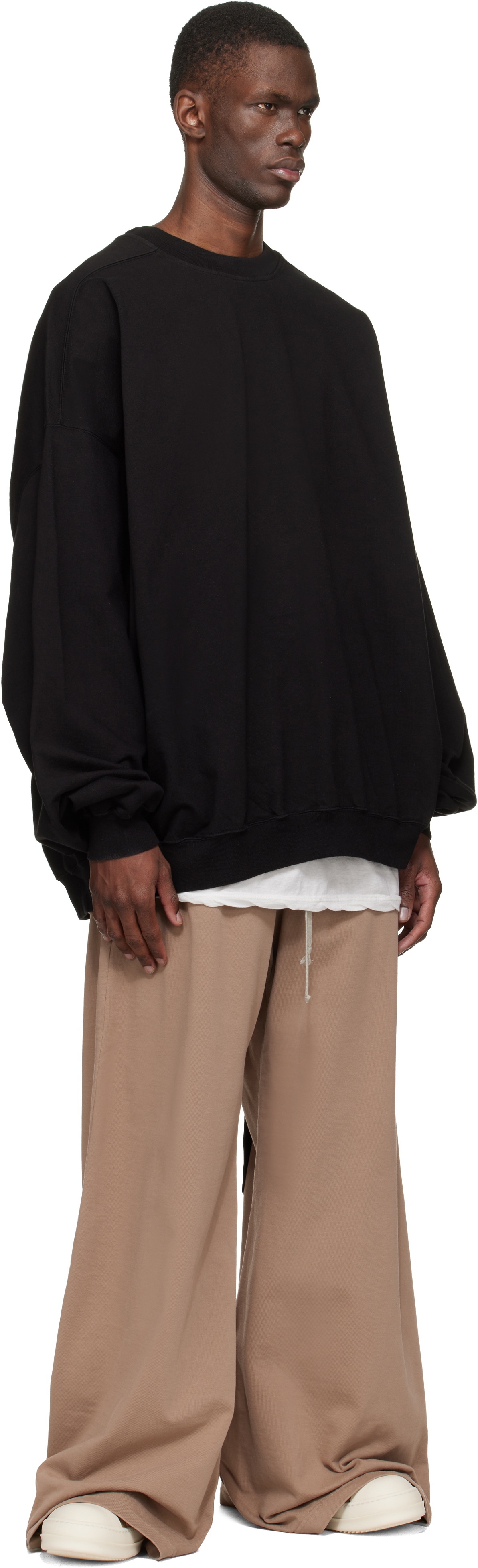 Rick Owens DRKSHDW Black Temple Hun Crewneck Sweatshirt