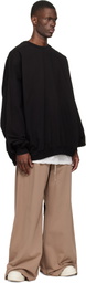 Rick Owens DRKSHDW Black Temple Hun Crewneck Sweatshirt