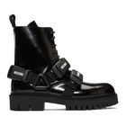 Moschino Black Buckle Boots