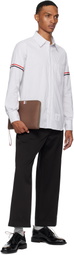 Thom Browne Brown Soft Calf Medium Gusset Document Holder