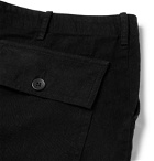The Elder Statesman - Cropped Bleach-Splattered Cotton-Canvas Trousers - Black
