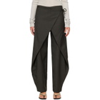 St. Agni Gray Wrap Rouleau Trousers