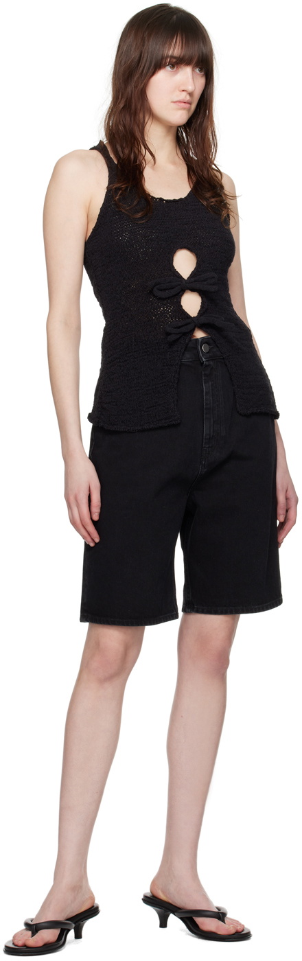 Holzweiler Black Wou Tape Tank Top