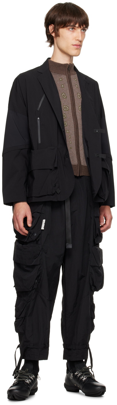 Archival Reinvent Black 3D Pocket Cargo Pants