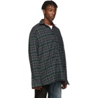 VETEMENTS Reversible Red and Green Oversized Shirt
