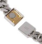 Fendi - Logo-Embossed Palladium-Plated and Gold-Tone Bracelet - Silver