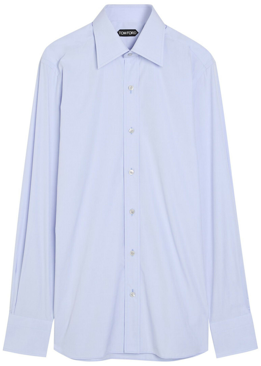 Tom Ford Slim-fit Cotton Shirt Blue