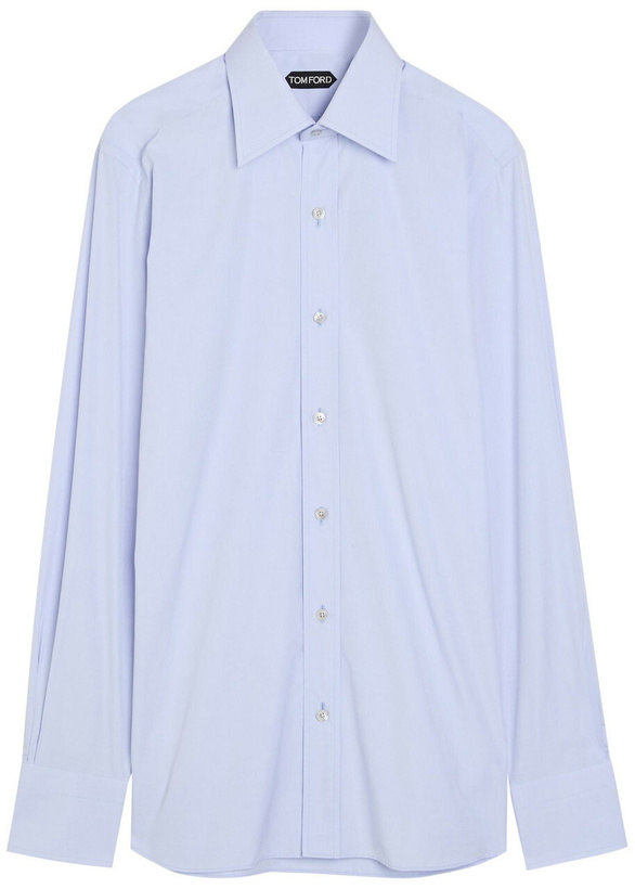 Photo: Tom Ford Slim-fit Cotton Shirt Blue