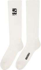 Rick Owens Drkshdw Off-White Graphic Logo Socks