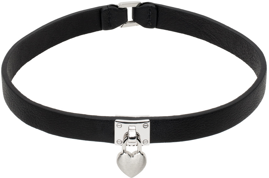 AMBUSH Black Heart Leather Choker Ambush