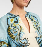 Alémais Natalia printed linen minidress