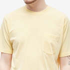 Beams Plus Men's Pocket T-Shirt in Yellow