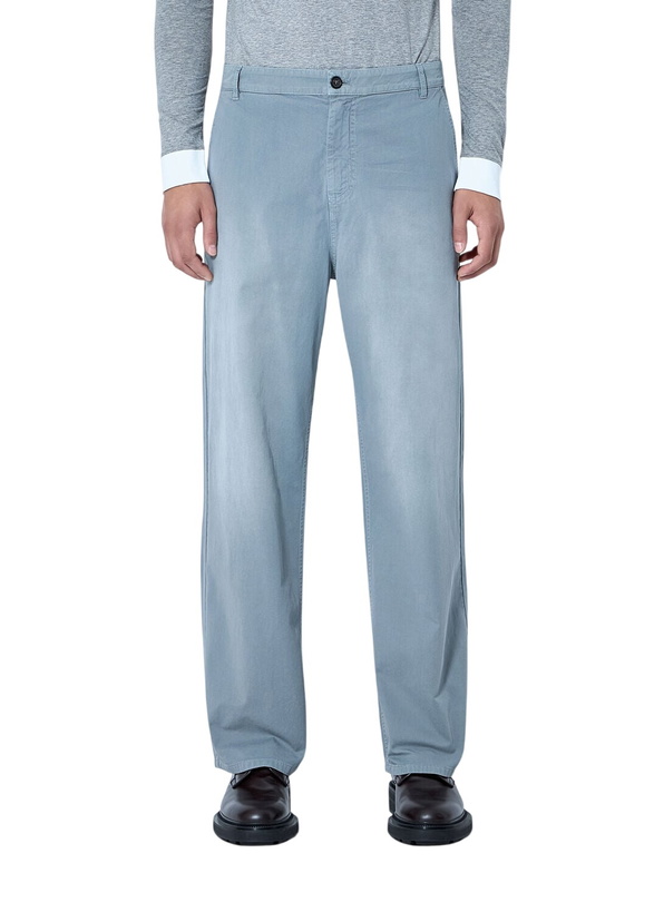 Photo: Miu Miu Steel Gray Garment-Dyed Twill Pants