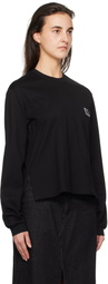 WOOYOUNGMI Black Back Logo Long Sleeve T-shirt