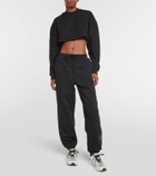 Adidas by Stella McCartney Cropped cotton jersey sweatshirt