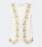 Xu Zhi Embroidered silk and linen vest