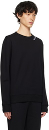 Balmain Black Embroidered Sweatshirt