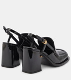 Versace Alia patent leather slingback loafer pumps
