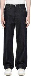 Jil Sander Blue Loose Denim Jeans