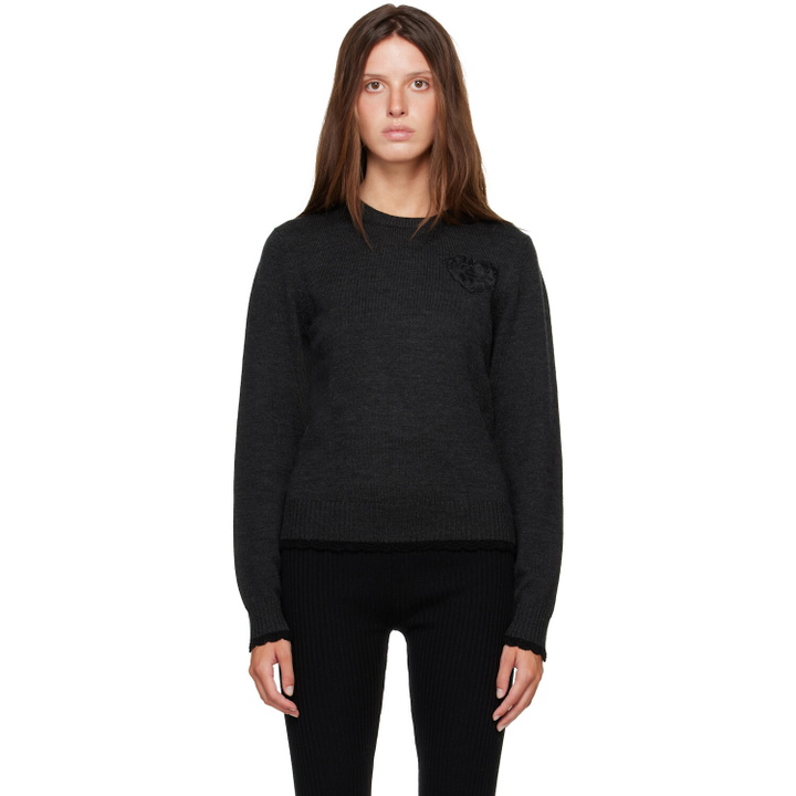 Photo: GANNI Black Crewneck Wool Sweater