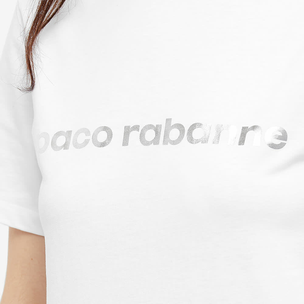 Paco Rabanne Women's Logo T-Shirt in White/Silver Paco Rabanne