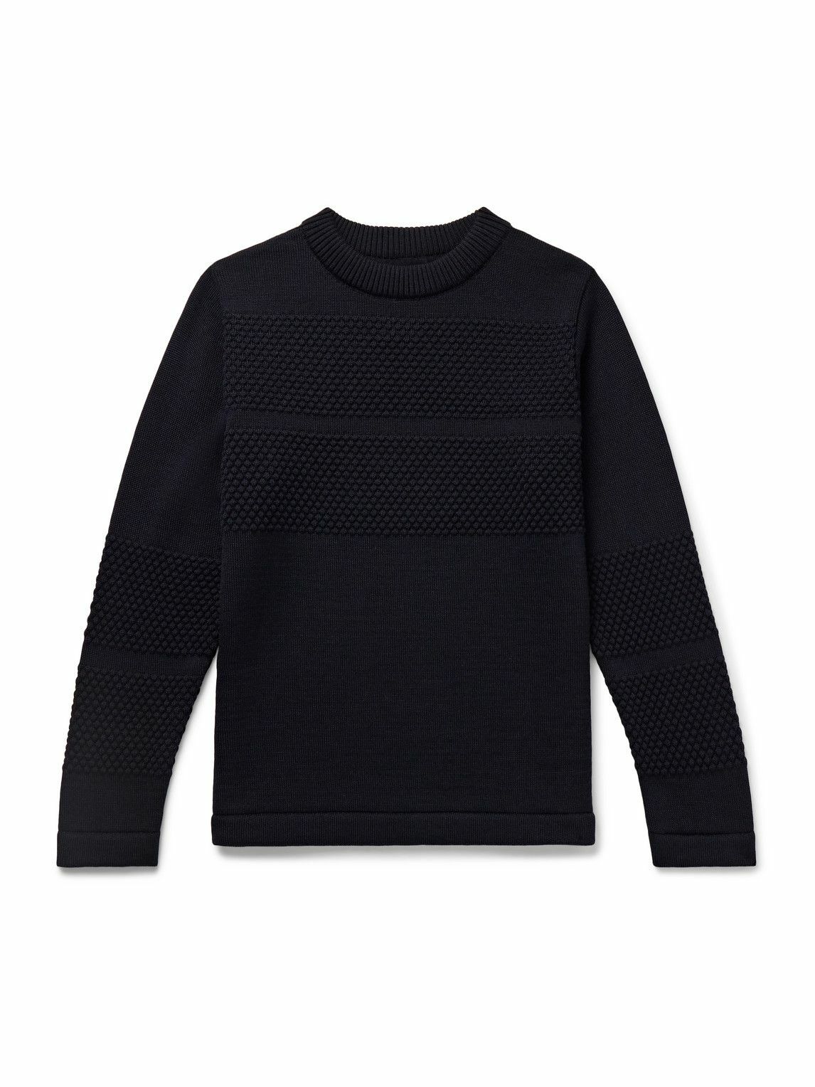 S.N.S. Herning - Fisherman Wool Rollneck Sweater - Blue
