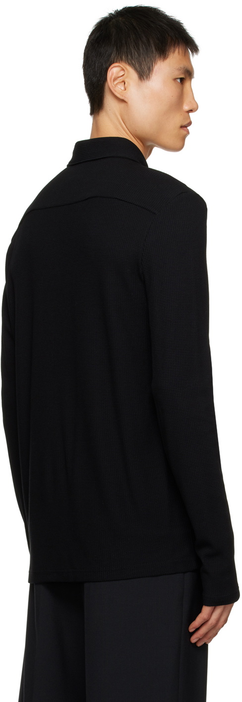 Filippa K Black Spread Collar Shirt