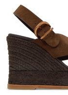 Castañer Betina Suede Wedge Sandals Brown