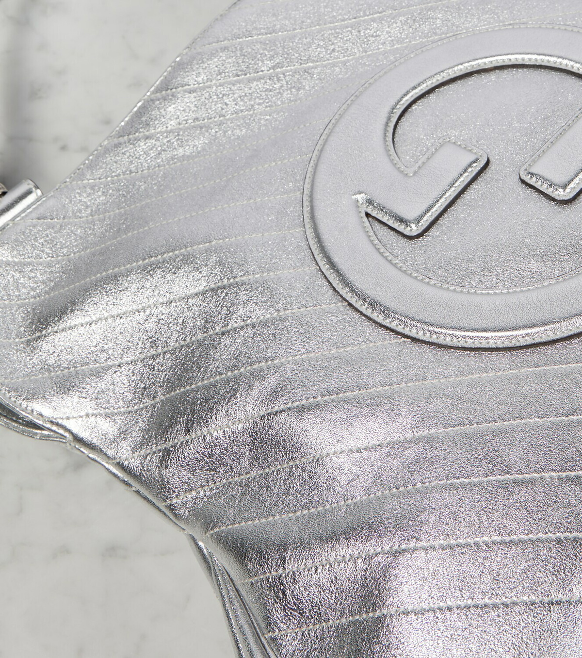 Gucci Blondie Medium metallic leather shoulder bag