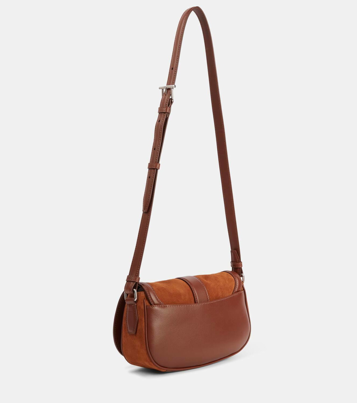 Alexander McQueen T-Bar Small suede shoulder bag