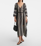 Tory Burch Striped cotton and silk kaftan