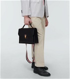 Thom Browne - Tricolor leather briefcase