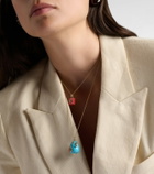 Yvonne Léon Pendentif L'océan 9kt gold necklace with turquoise, diamonds, and gemstones
