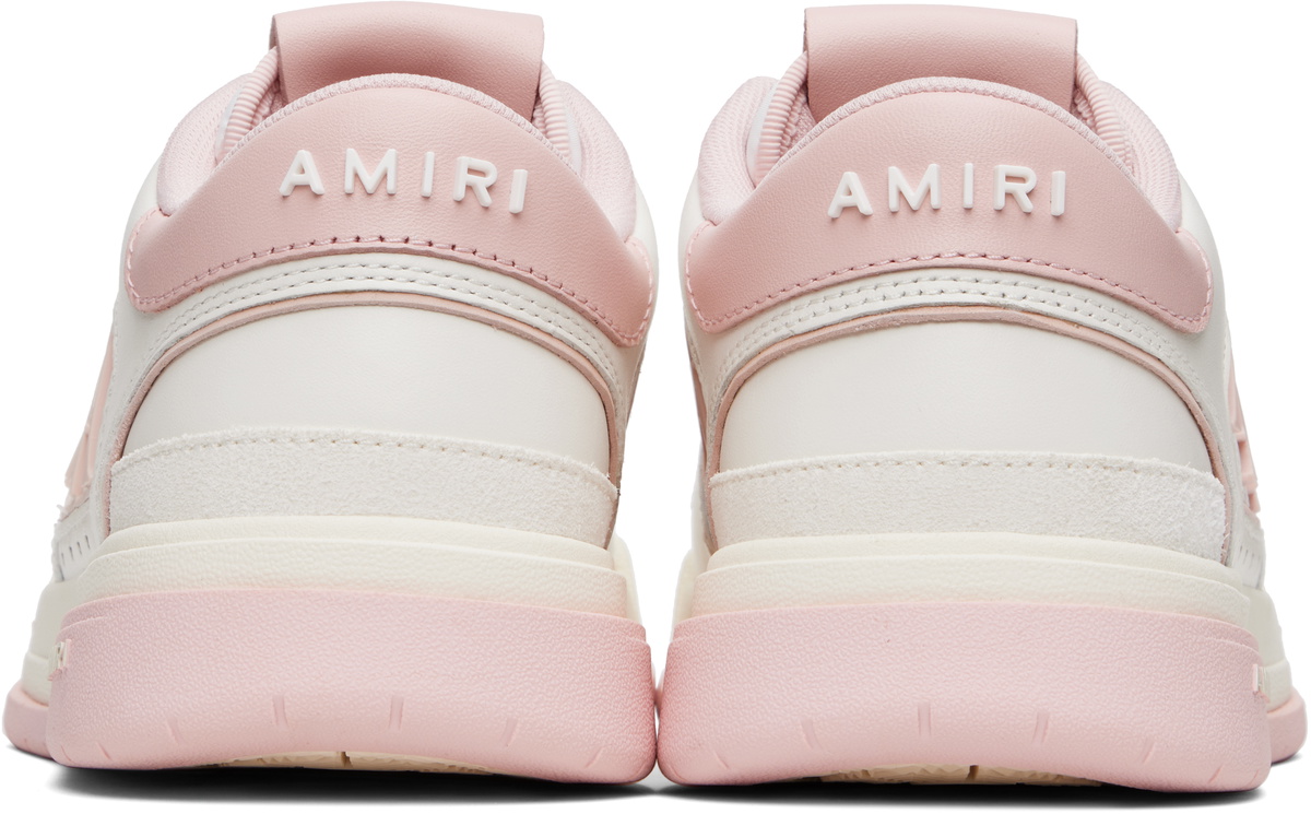 AMIRI Pink & White Classic Low Sneakers