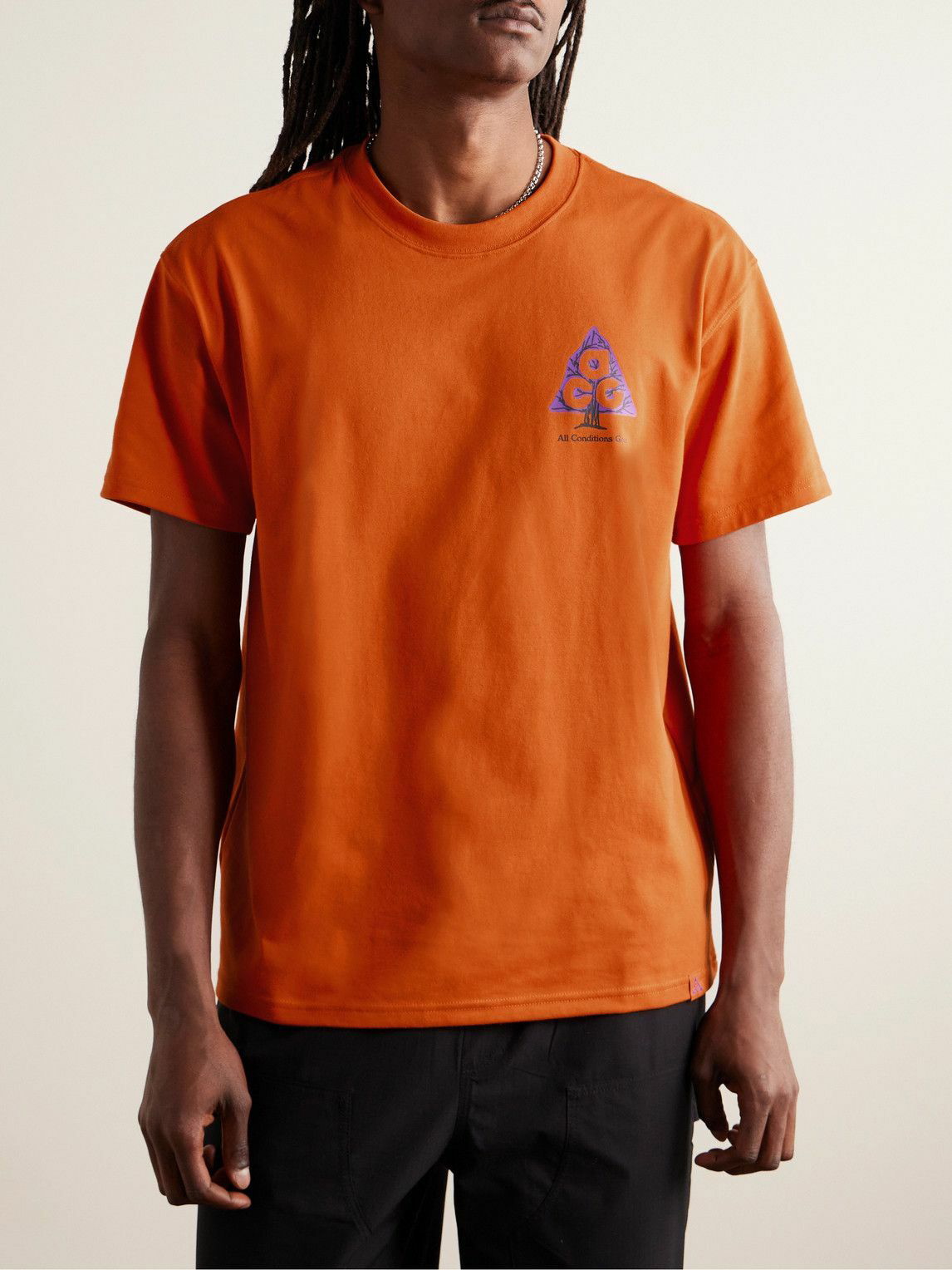 Nike - ACG Wildwood Logo-Print Dri-FIT T-Shirt - Orange Nike