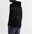Burberry - Logo-Print Fleece-Back Cotton-Jersey Hoodie - Black