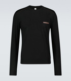 Berluti Leather-trimmed wool sweater