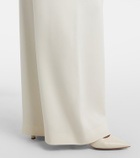 Oscar de la Renta Silk-blend georgette wide-leg pants