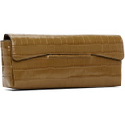 TOTEME Khaki Soft Croco-Embossed T Clutch