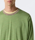 Auralee Striped wool T-shirt