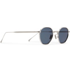 Eyevan 7285 - Round-Frame Engraved Silver-Tone Sunglasses - Silver