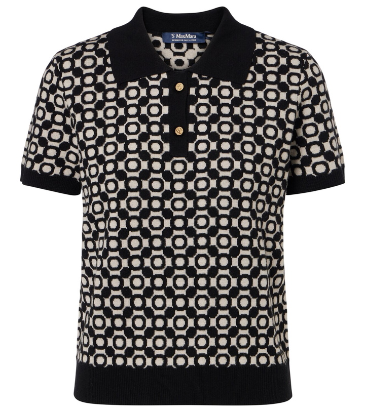 Photo: 'S Max Mara Medera wool jacquard polo sweater