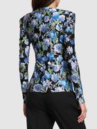 PHILOSOPHY DI LORENZO SERAFINI Printed Floral Lycra Top