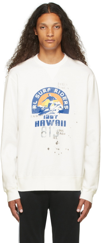 Photo: Polo Ralph Lauren White Fleece Graphic Sweatshirt