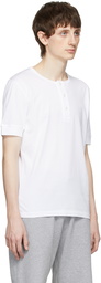 Sunspel White Cotton Henley